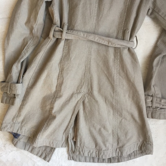 ❌Free People Flannel Lined Herringbone Trench Coat - Picture 5 of 8